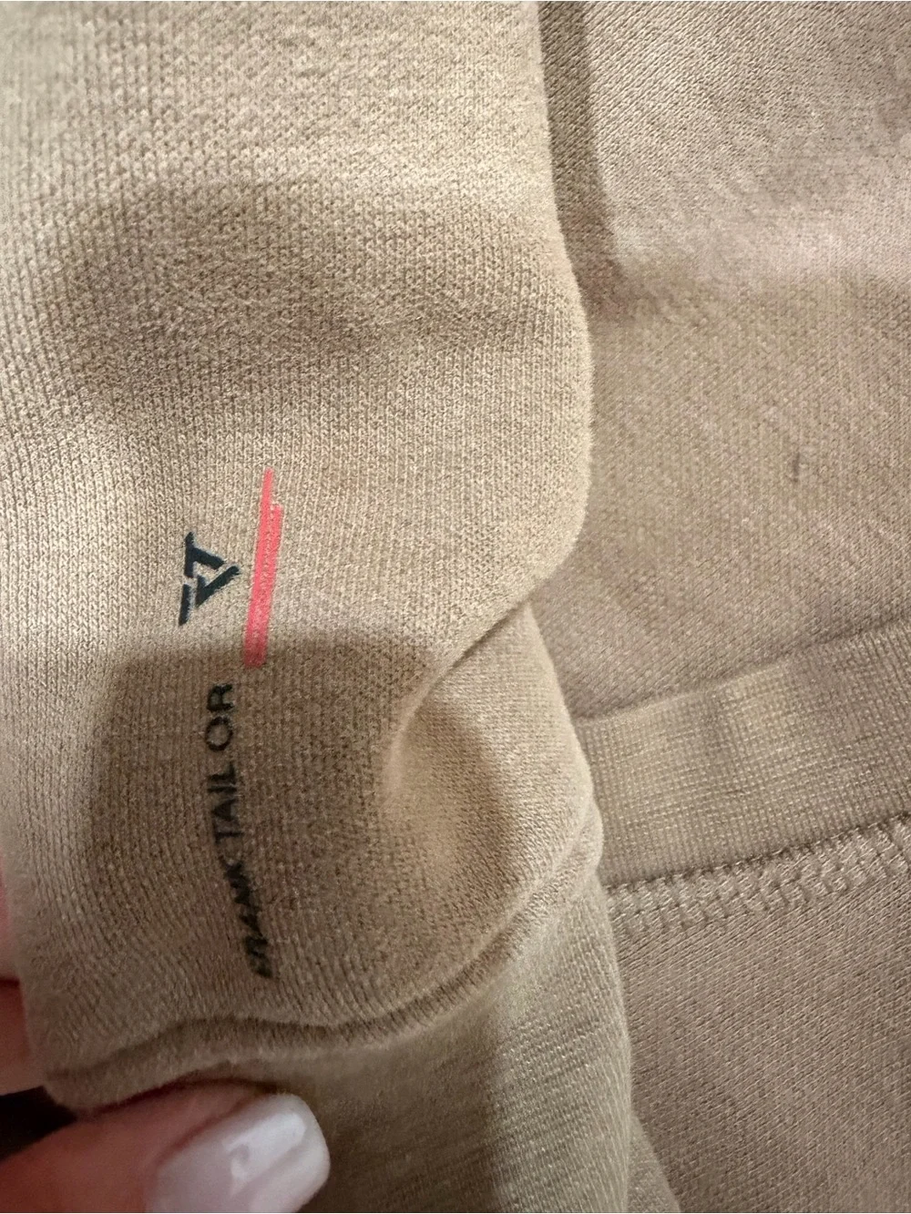 Frank Taylor Brown Crewneck Hoodie with Pink Logo 0439